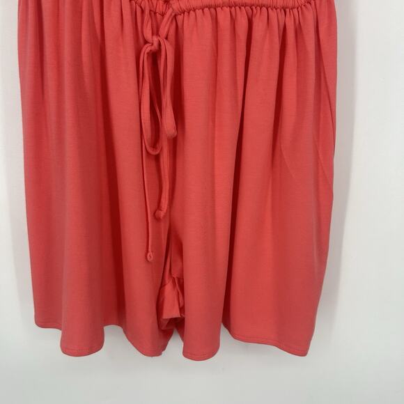 Old Navy Flounce Romper Pink Flowy Drawstring Short Sleeve Summer Size S - Picture 5 of 10